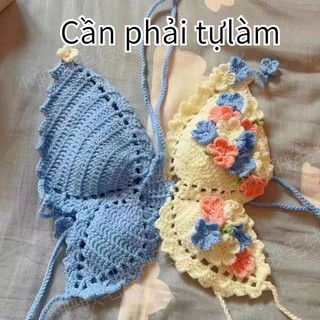 Tik tok túi xách đan len thủ công thắt nơ phong cách tik tok tự làm cho bạn gái miễn phí