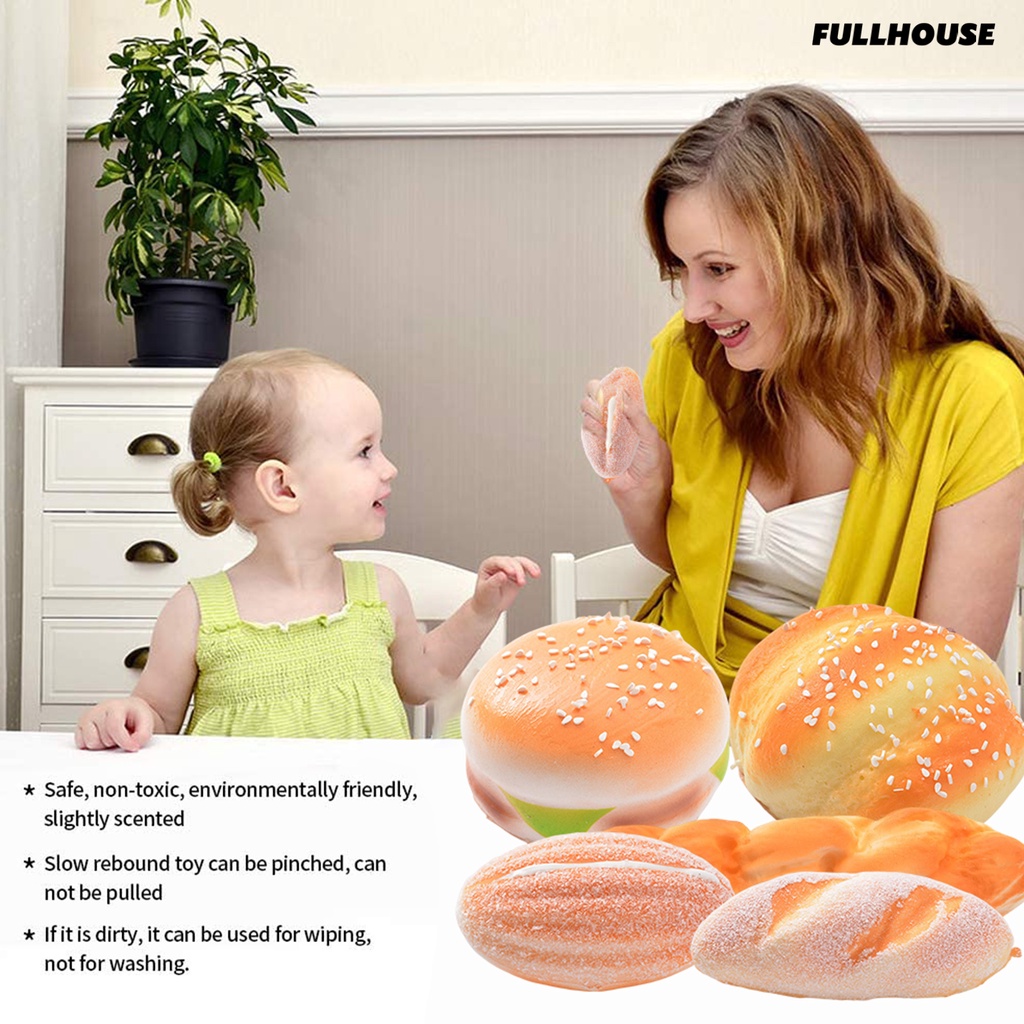 ☀Bánh Mì Hamburger Giả Bằng Da Dùng Làm Đạo Cụ Chụp Ảnh