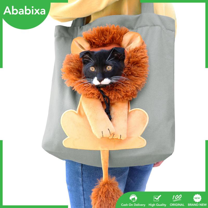 Túi Đeo Vai Bằng Vải Canvas Thoáng Khí Họa Tiết Sư Tử Dành Cho Thú Cưng