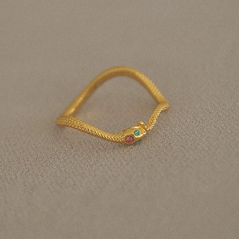 Nhẫn Thiết Kế Hình Rắn Độc Đáo Phong Cách Hàn Quốc Thời Trang Cho Nữ