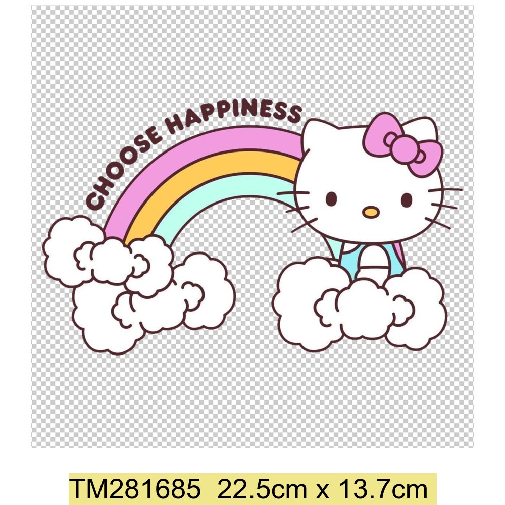 Sticker Ủi Thêu Hình Mèo kitty Dễ Thương