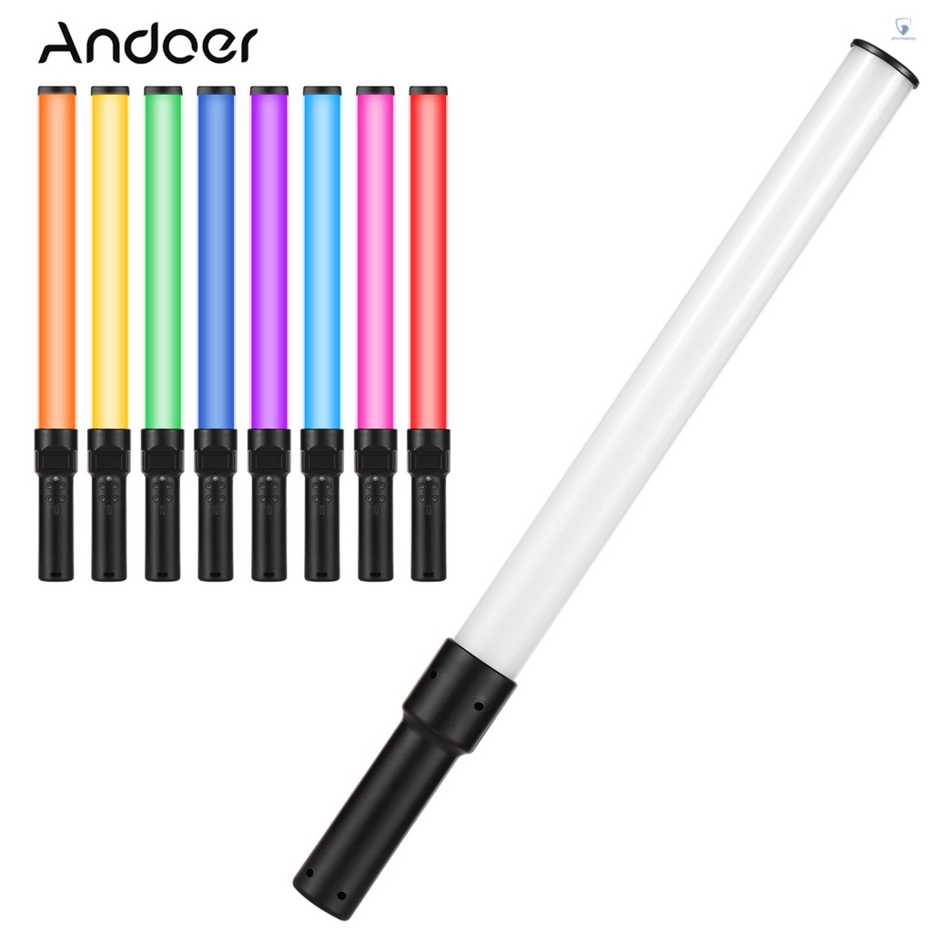 Đèn LED Ống RGB Andoer D2 Cầm Tay 7 Màu 2500K / 5500K / 8500K Có Thể Điều Chỉnh Hiệu Ứng Dùng Để Quay Video / Phát Trực Tiếp