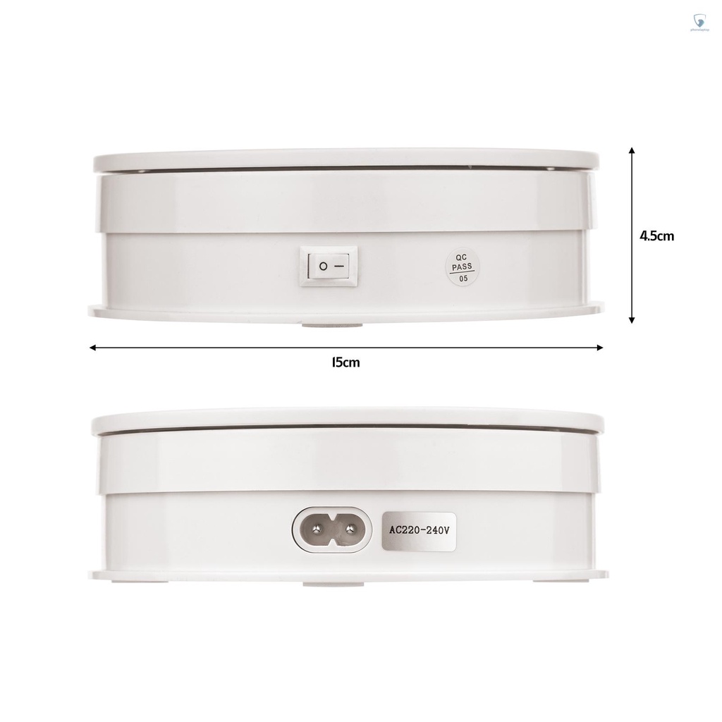 Máy Quay Andoer 6-inch Xoay 360 Độ 40S / R 4KG Trưng Bày Trang Sức / Đồng Hồ