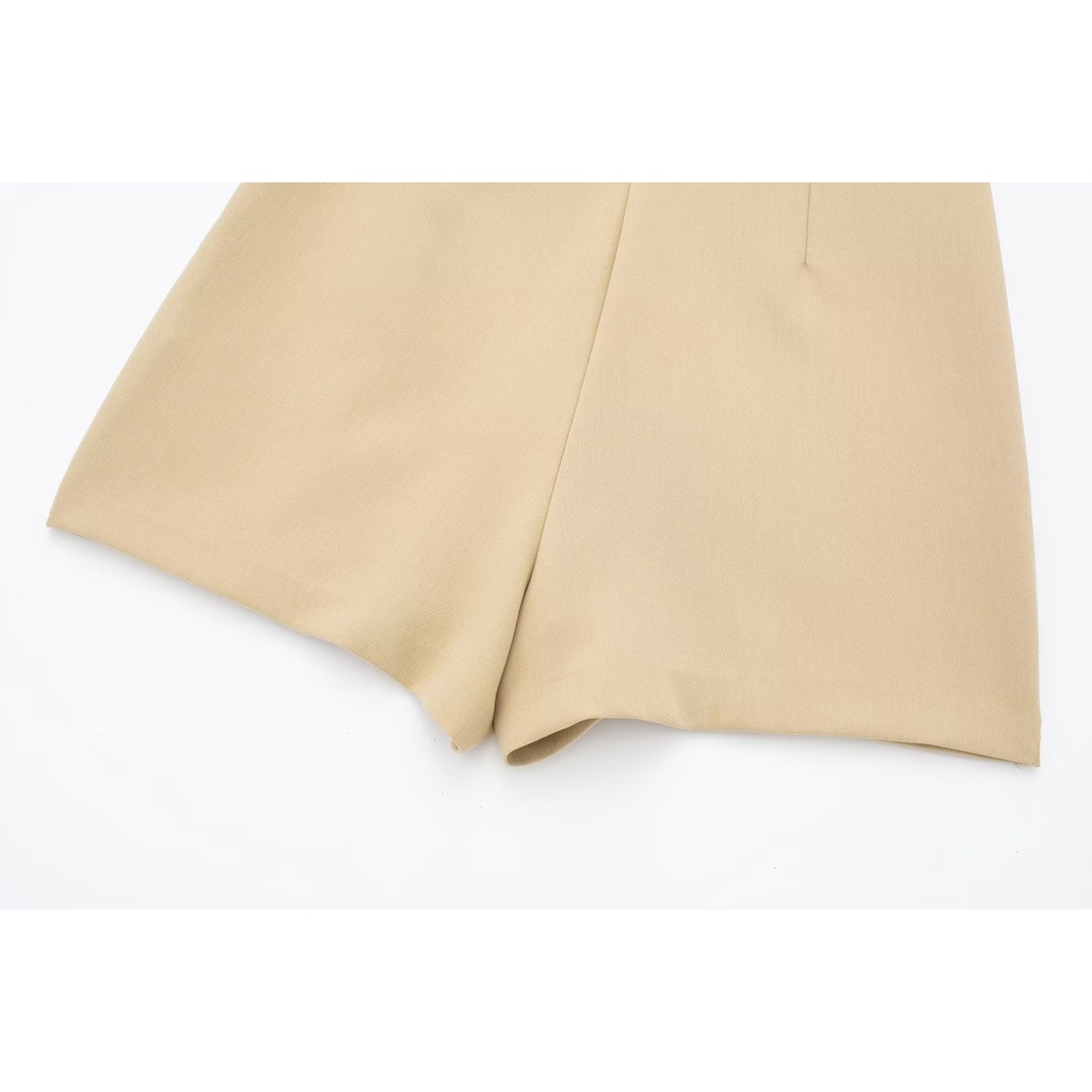 Chân Váy Ngắn Lưng Cao Xẻ Tà Màu Trơn Phong Cách Âu Mỹ Thời Trang Zara 24 Cho Nữ 1608 / 036