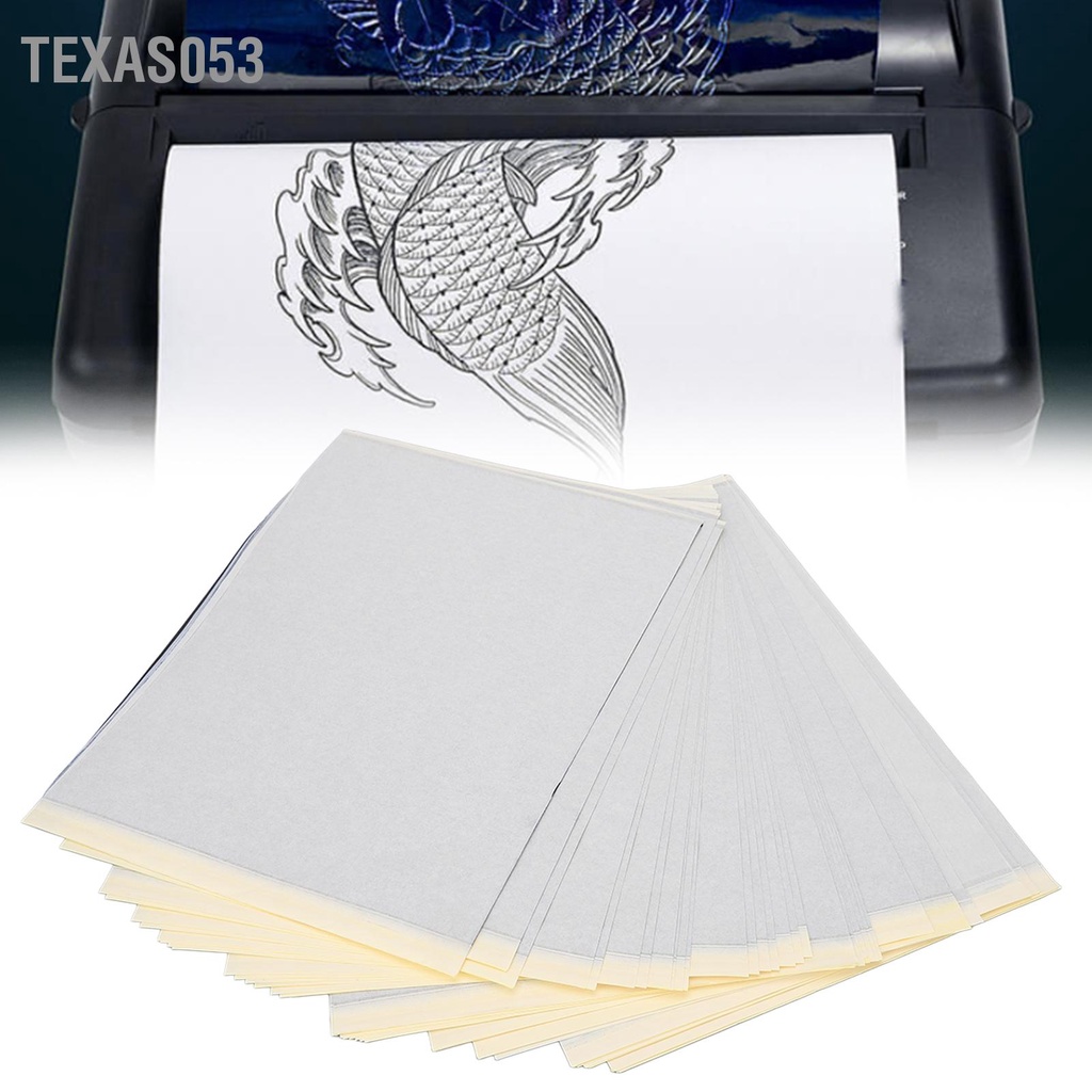 Texas053 Bộ 50 Giấy Chuyển 4 Lớp A4 Di Động Xăm Truyền Nhiệt Cho Hình Salon Nghệ Sĩ