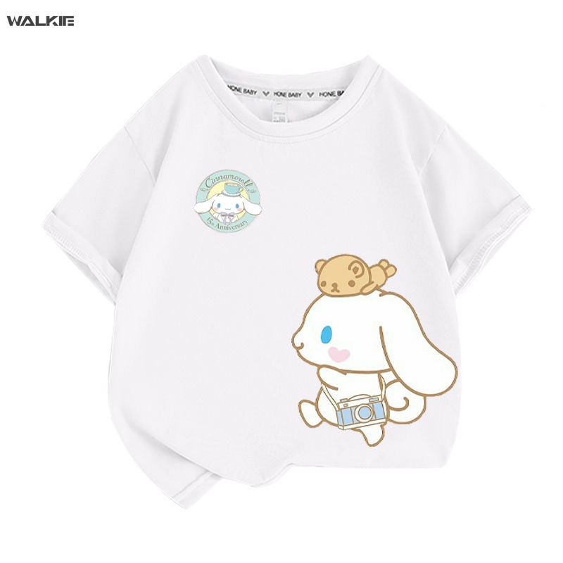 Áo Thun Cotton Tay Ngắn In Hình Cinnamoroll Dễ Thương Cho Nữ