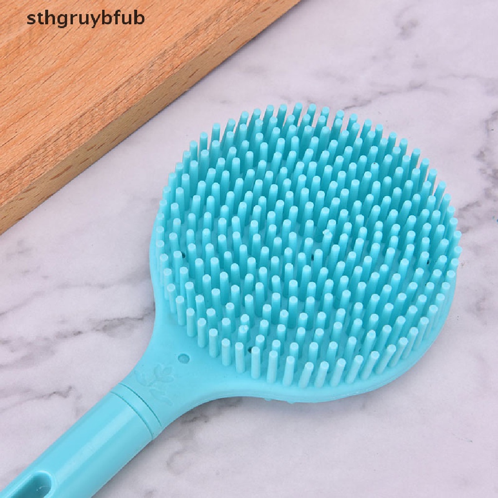 Bàn Chải Silicon Cán Dài Chà Lưng Khi Tắm Tiện Dụng