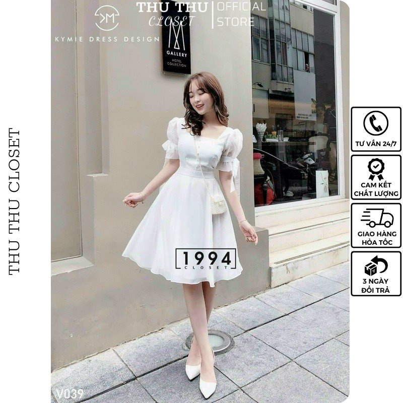 🪴Váy xoè nơ tay siêu đẹp. Size S M