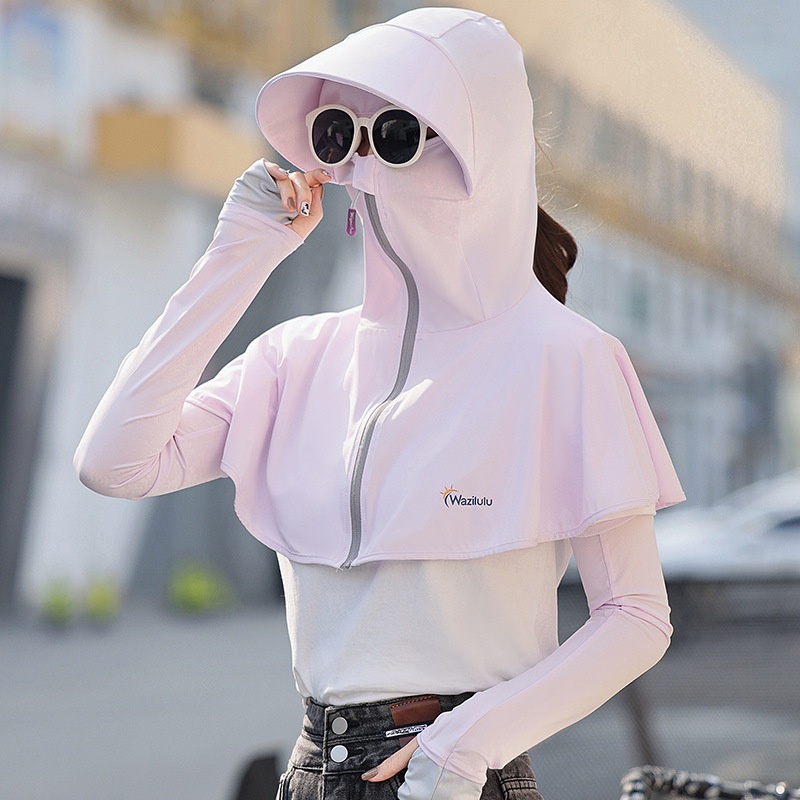 Toàn Bộ Nón Chống Nắng Chống Tia Cực Tím Chống Bụi Bằng Vải Lụa Lạnh Bảo Vệ Toàn Diện Cho Nữ