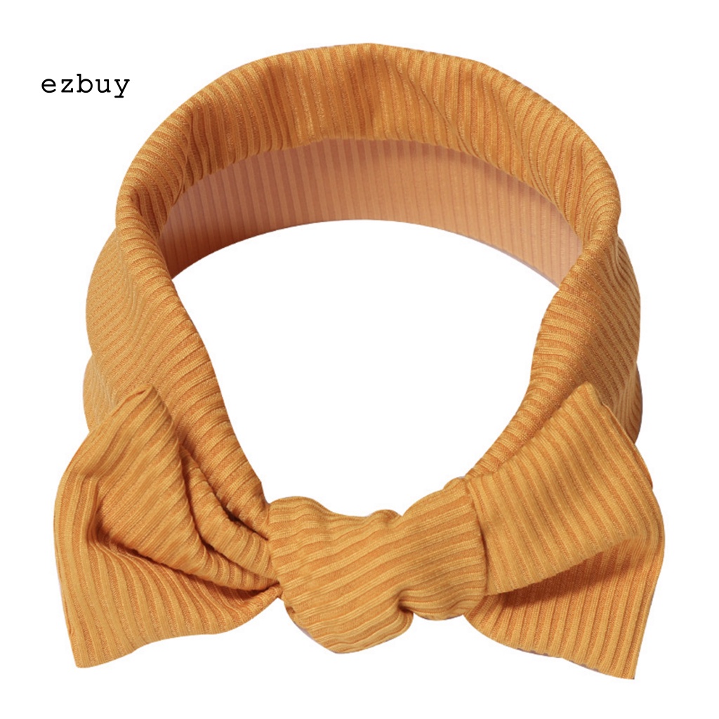 Băng Đô Nơ Màu Trơn Thân Thiện Với Da Cho Bé Gái Sơ Sinh