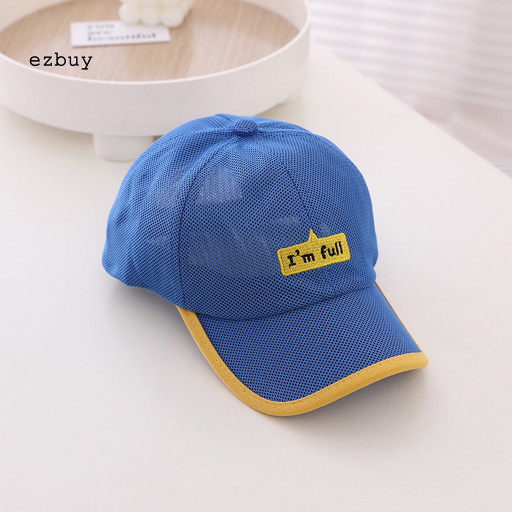 [EY] Mũ Lưỡi Trai Thoáng Khí Có Lỗ Thông Hơi Họa Tiết Kẻ Sọc Cho Bé Gái