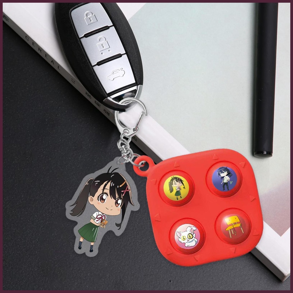Móc Khóa Có Dây Treo Hình Mèo Munakata Sota Dễ Thương Giảm Căng Thẳng