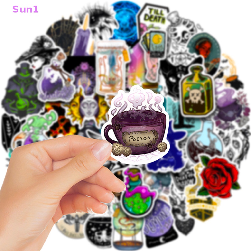 Sun1 &gt; 50 Nhãn Dán Hoạt Hình Graffiti Trang Trí Xe Hơi Laptop Đồ Chơi Chống Nước Cho Trẻ Em