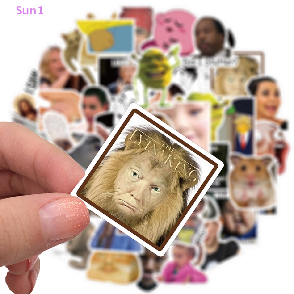 Set 50 Miếng Dán Hình Biểu Tượng Cảm Xúc Thời Trang Trang Trí Ván Trượt