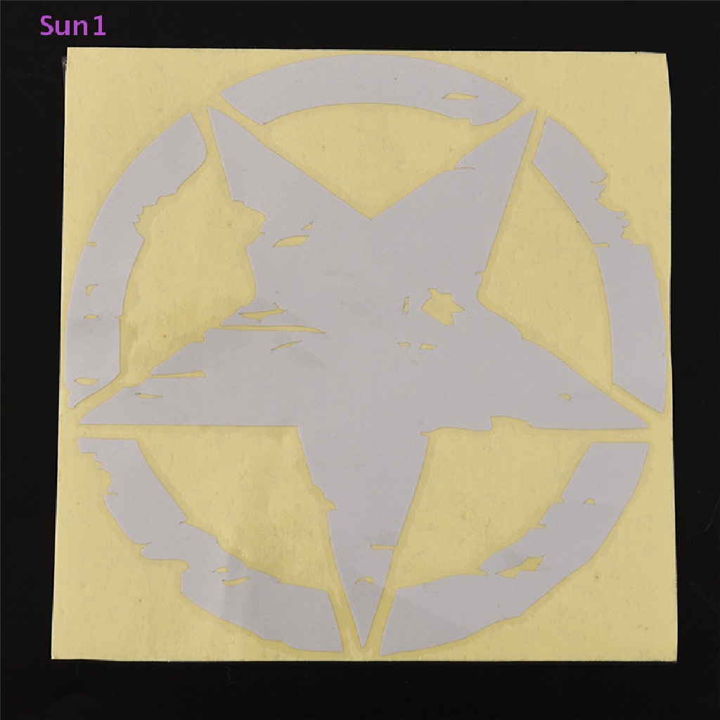 Đề Can Vinyl Hình Ngôi Sao 15cm * 15cm Dán Trang Trí Xe Hơi Xe Máy