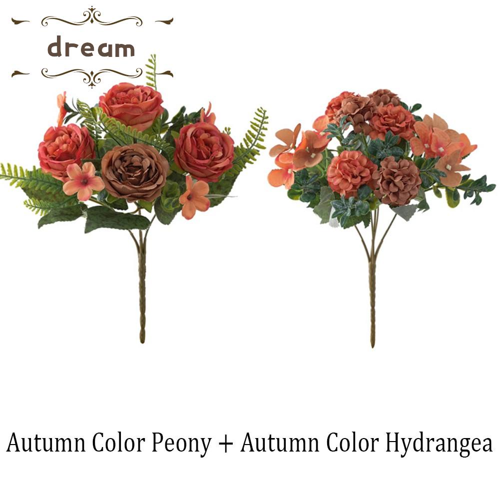 【DREAMLIFE】Artificial Flowers Plastic Silk Decorate Flavorful Hotel Restaurant 28cm