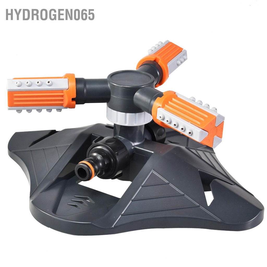 Hydrogen065 Đầu Phun Cỏ 3 Cánh Tay Vòi Nước Tưới Xoay Tự Động 360° Cho Sân Vườn Cam