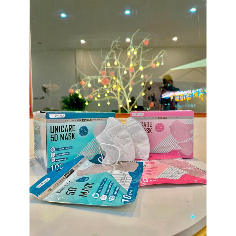 Freeship - Thùng 50 chiếc khẩu trang 5D UNIMASK ôm mặt