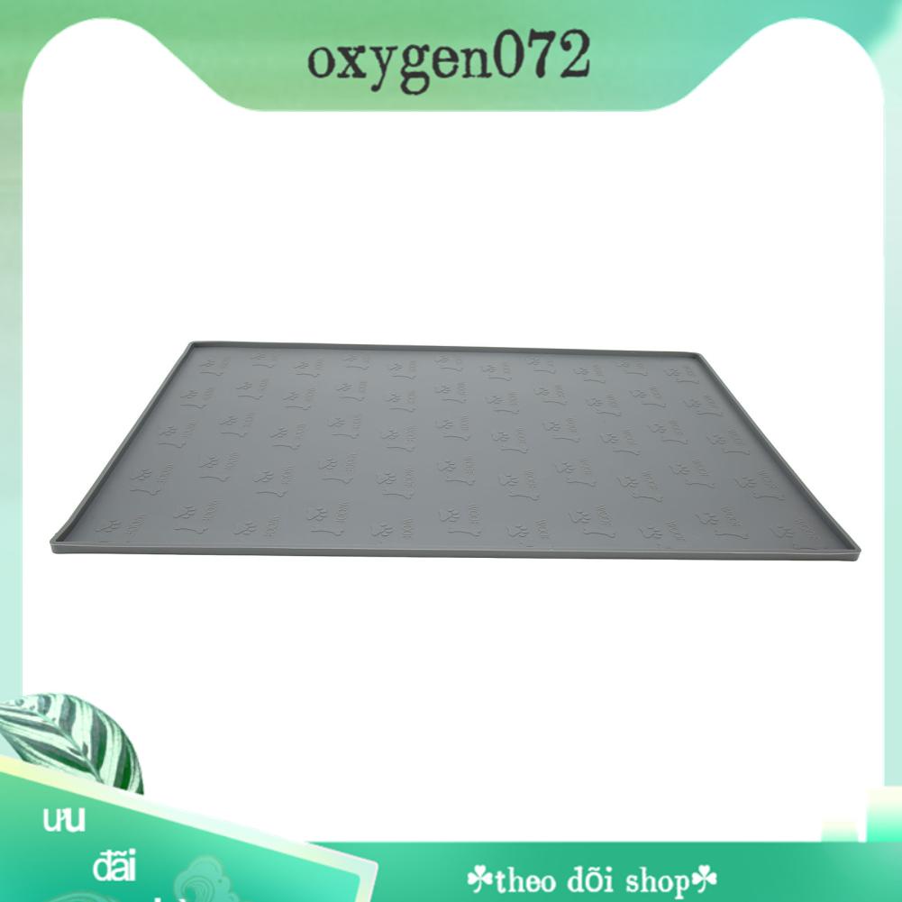 Oxygen072 đệm Thú Cưng Placemat Chống Tràn Rửa Bát Trượt An Toàn Thấm Nước Cho Chó Ăn Màu Xám