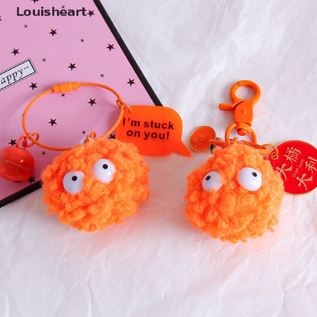 1 Móc Khóa Quả Cầu Lông Màu Cam Louisheart TFG