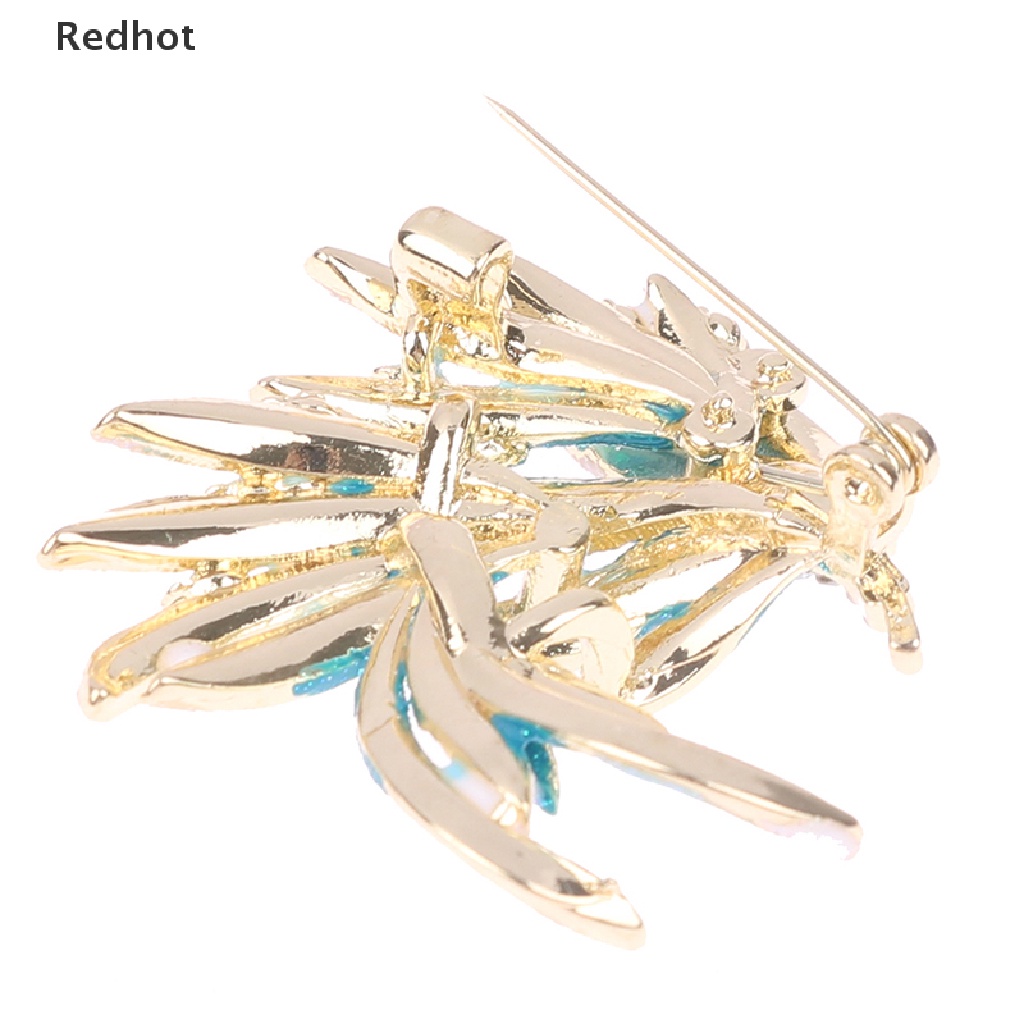 &lt; Redhot &gt; Trâm Cài Áo Hình Lông Vũ Phượng Hoàng Phong Cách Retro Thanh Lịch Dễ Phối Đồ