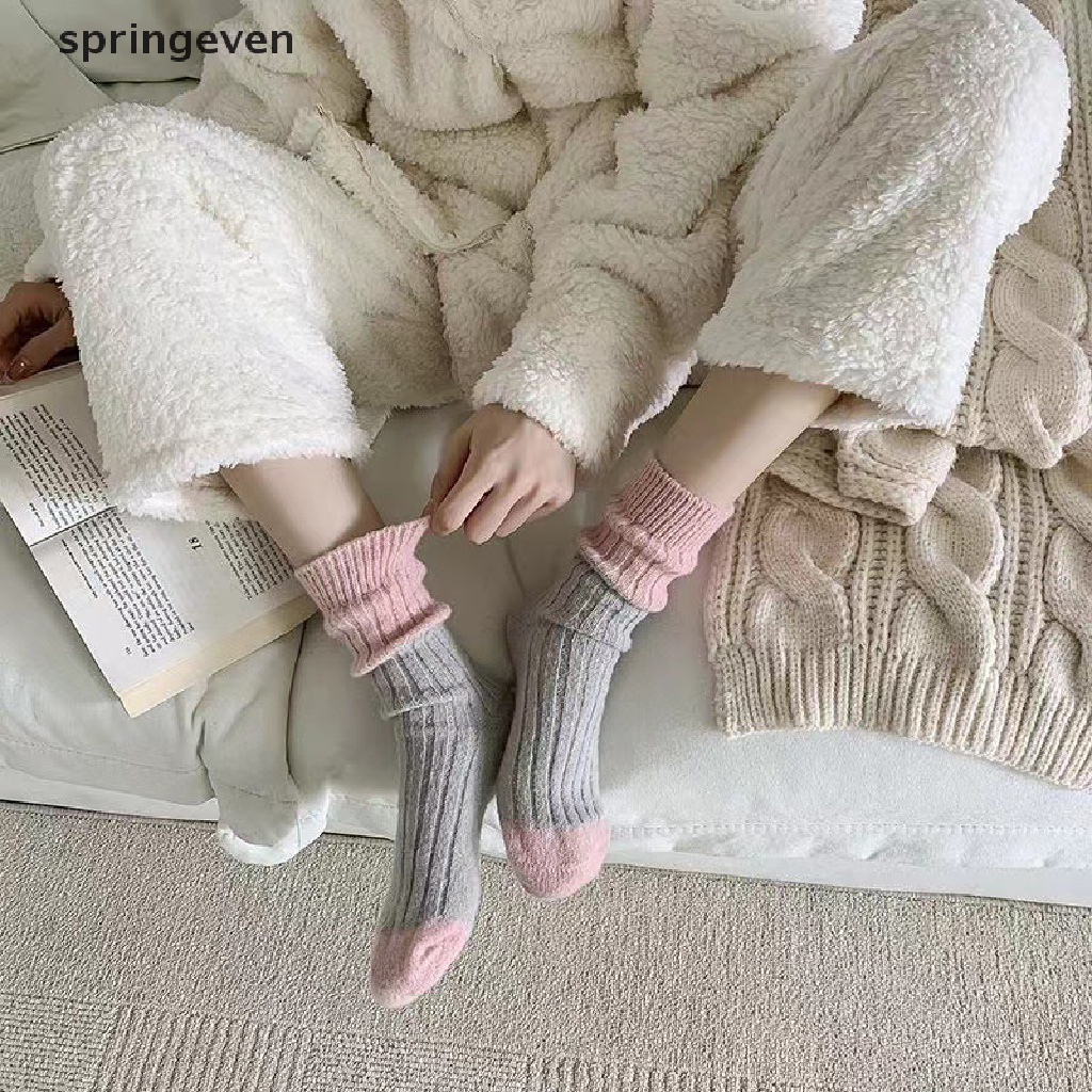 Vớ Lông Thỏ Dày Dặn Giữ Ấm Mùa Đông Màu Xám Hồng Phù Hợp Với Tất Cơ Bản Dành Cho Nữ