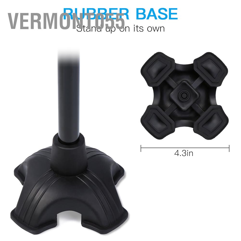 Vermont055 Gậy đi bộ gấp tự đứng nhẹ với đèn LED và tay cầm đệm