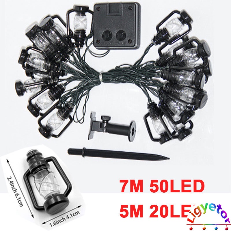 Dây Đèn Led Trang Trí 7M 50LED Sử Dụng Năng Lượng Mặt Trời