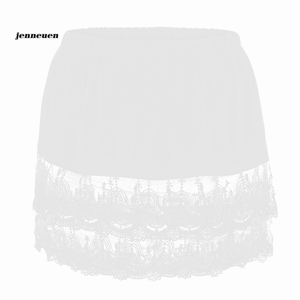 Jen Váy Ngắn Viền Ren Khoét Lỗ Mặc Dưới Váy Mini An Toàn Cho Nữ