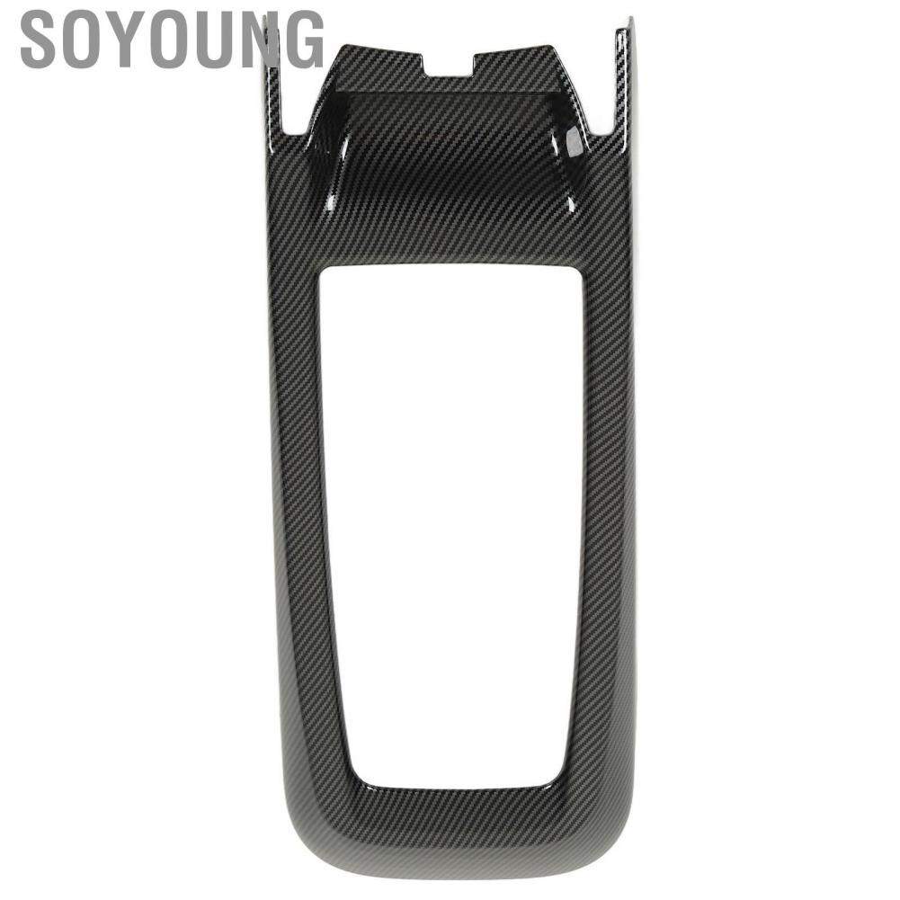 Soyoung Console Cup Holder Cover Trim  Carbon Fiber Style Durable Scratch Resistant Frame for ID4X