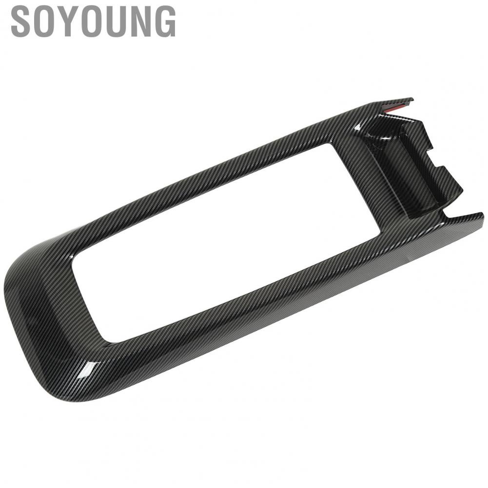 Soyoung Console Cup Holder Cover Trim  Carbon Fiber Style Durable Scratch Resistant Frame for ID4X