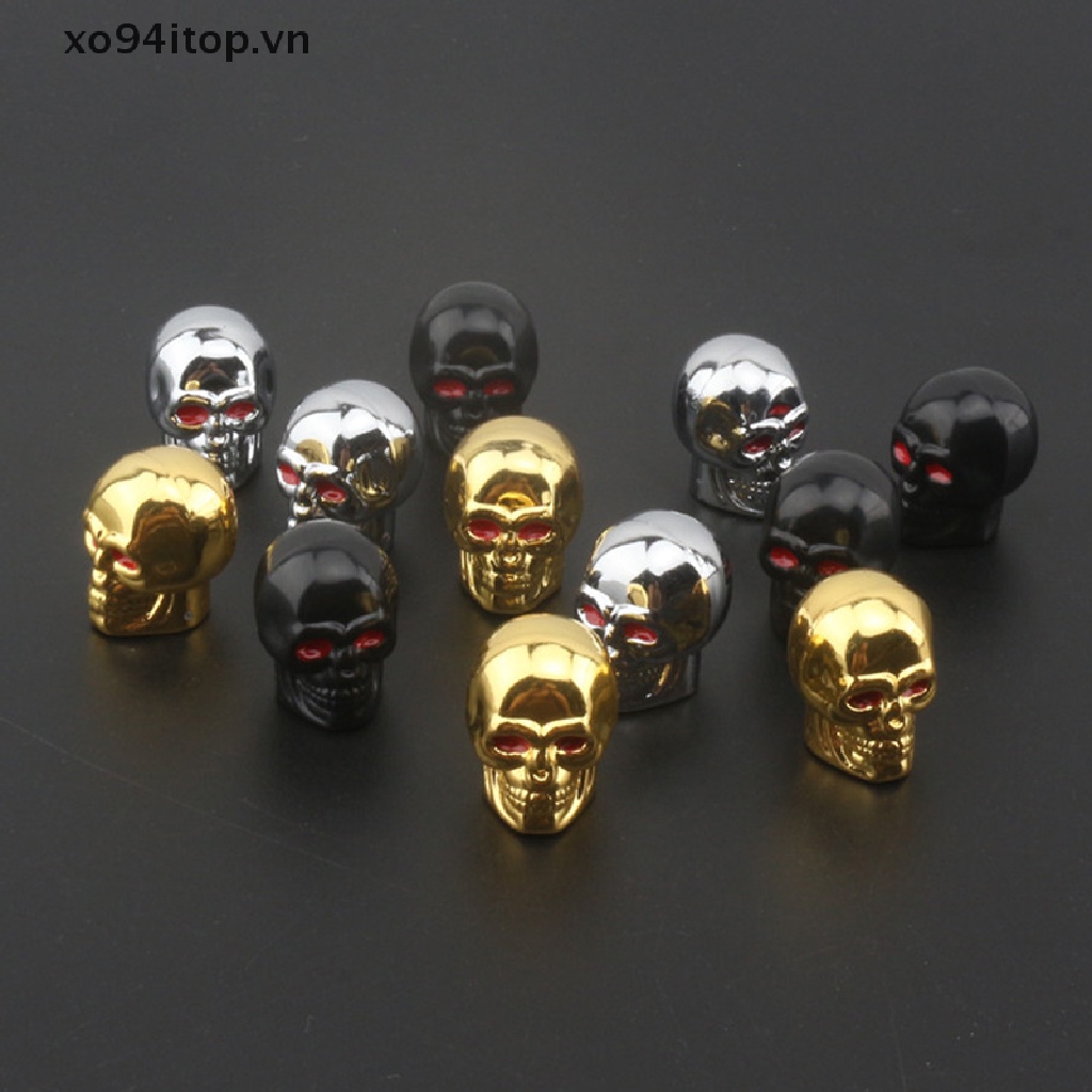 Nắp Van Bánh Xe Hơi / Xe Máy Hình Đầu Lâu Bằng Hợp Kim ABS