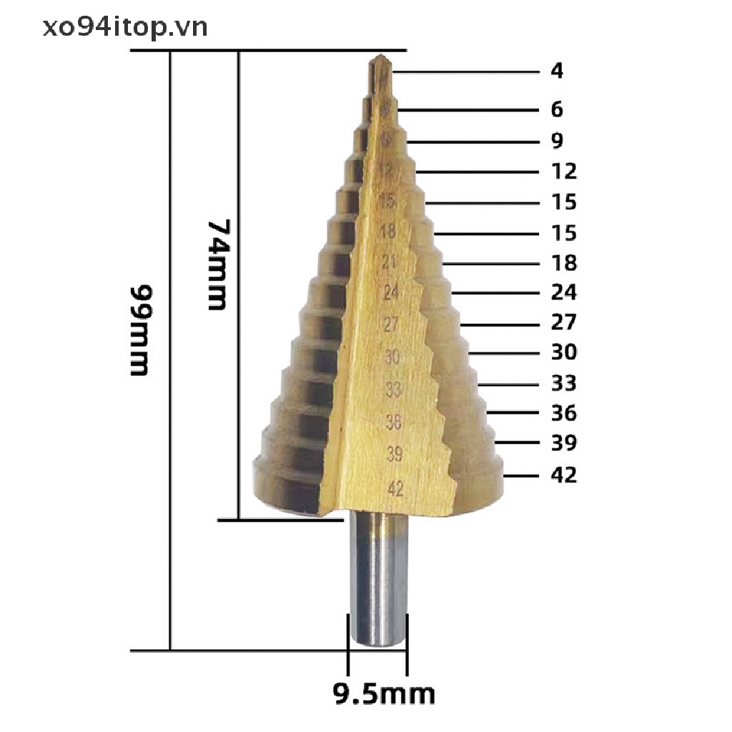 Mũi Khoan Lỗ Bằng Thép Tốc Độ Cao Kích Thước Lớn 4-42mm