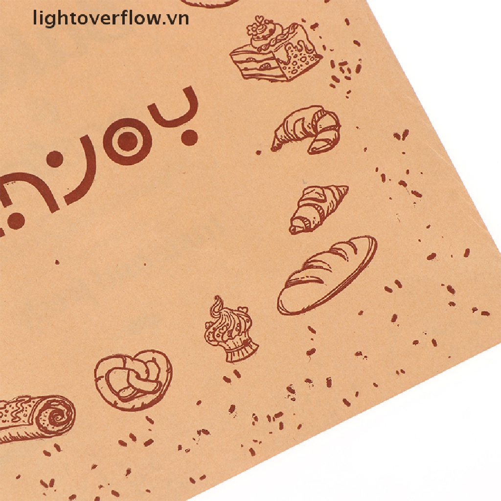 Set 50 Túi Giấy Kraft Gói Bánh Sandwich Tiện Dụng