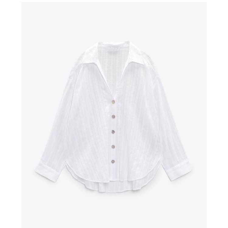 Áo Sơ Mi Tay Dài Cổ Chữ v Phối Ren Dáng Rộng Phong Cách Thời Trang Mùa Xuân Mới 238351023