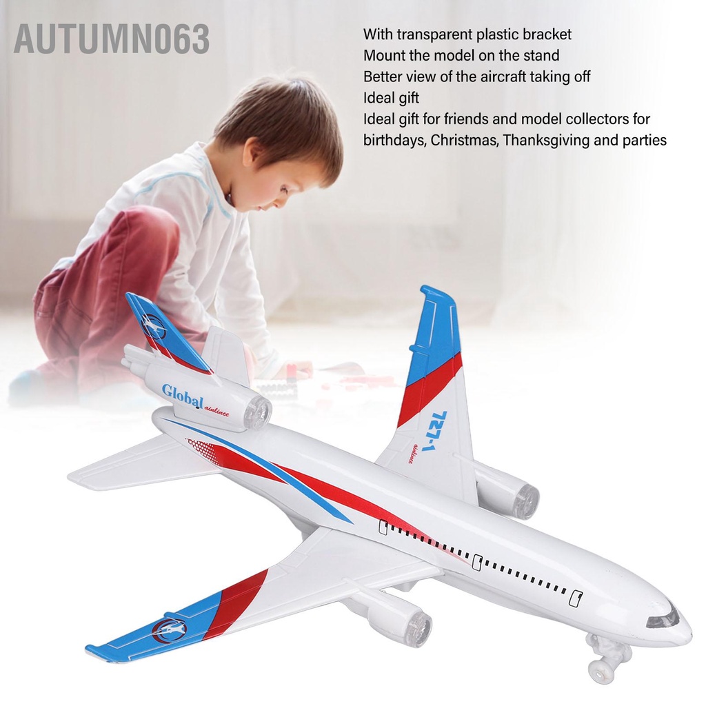 Autumn063 Mô Hình Máy Bay Phỏng Kéo Lại Chức Năng Âm Thanh Và Đèn Hợp Kim Diecast Đồ Chơi Cho Bộ Sưu Tập Quà Tặng