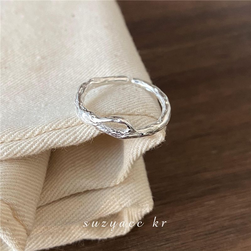 Nhẫn Bạc 925 Mỏng Bằng Bạc sterling Thiết Kế niche Phong Cách Tối Giản Thời Trang Mới 2023 Dành Cho Bạn Nữ