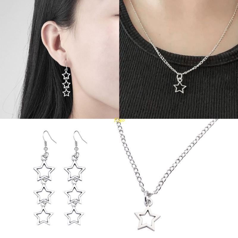 Vòng cổ Choker Mặt Ngôi Sao Năm Cánh Rỗng Hợp Thời Trang Cho Nữ