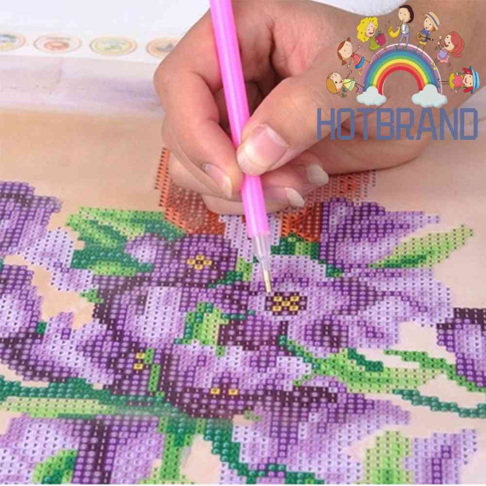 Tranh Thêu Trang Trí Thủ Công 5D Hình Hoa Hồng (Mũi Thêu Hình X)