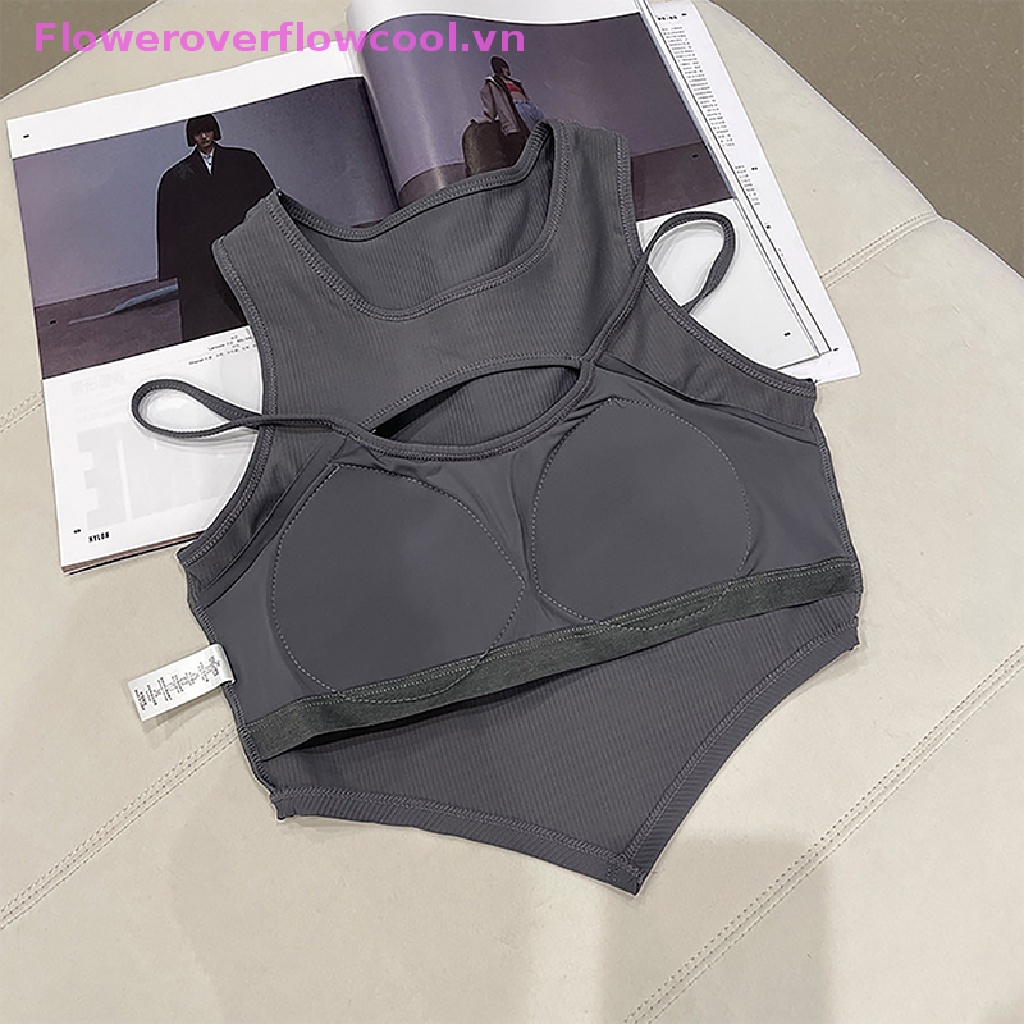 Áo Croptop Dệt Kim Hai Dây Dáng Ôm Kiểu Dáng Thể Thao Gợi Cảm Cho Nữ