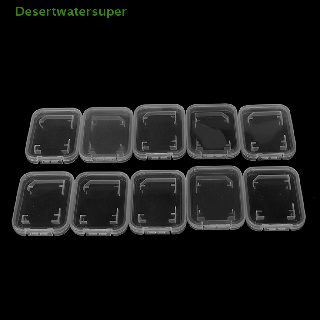 Set 10 Hộp Nhựa Trong Suốt Đựng Thẻ Nhớ SD SDHC Tiêu Chuẩn