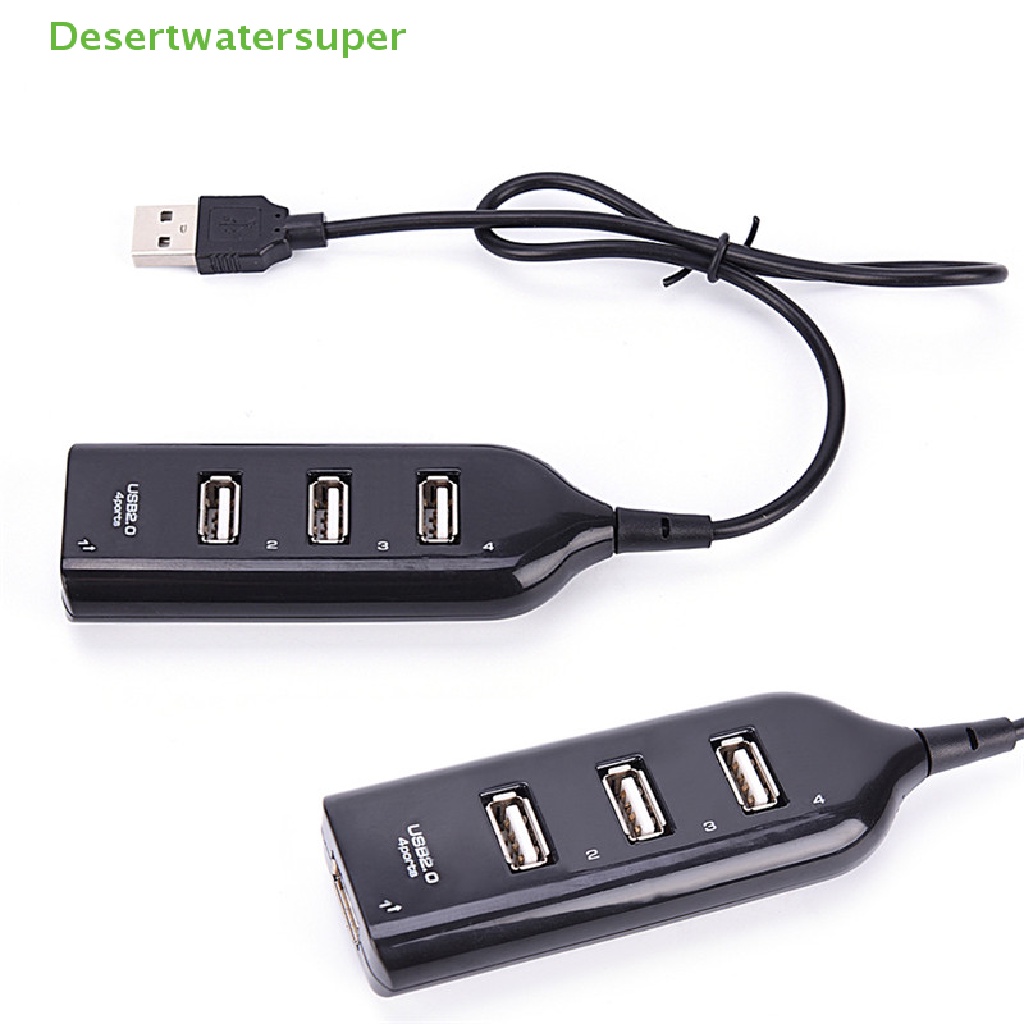 Bộ Chia 4 Cổng USB 2.0 Tốc Độ Cao Màu Đen Cho Máy Tính