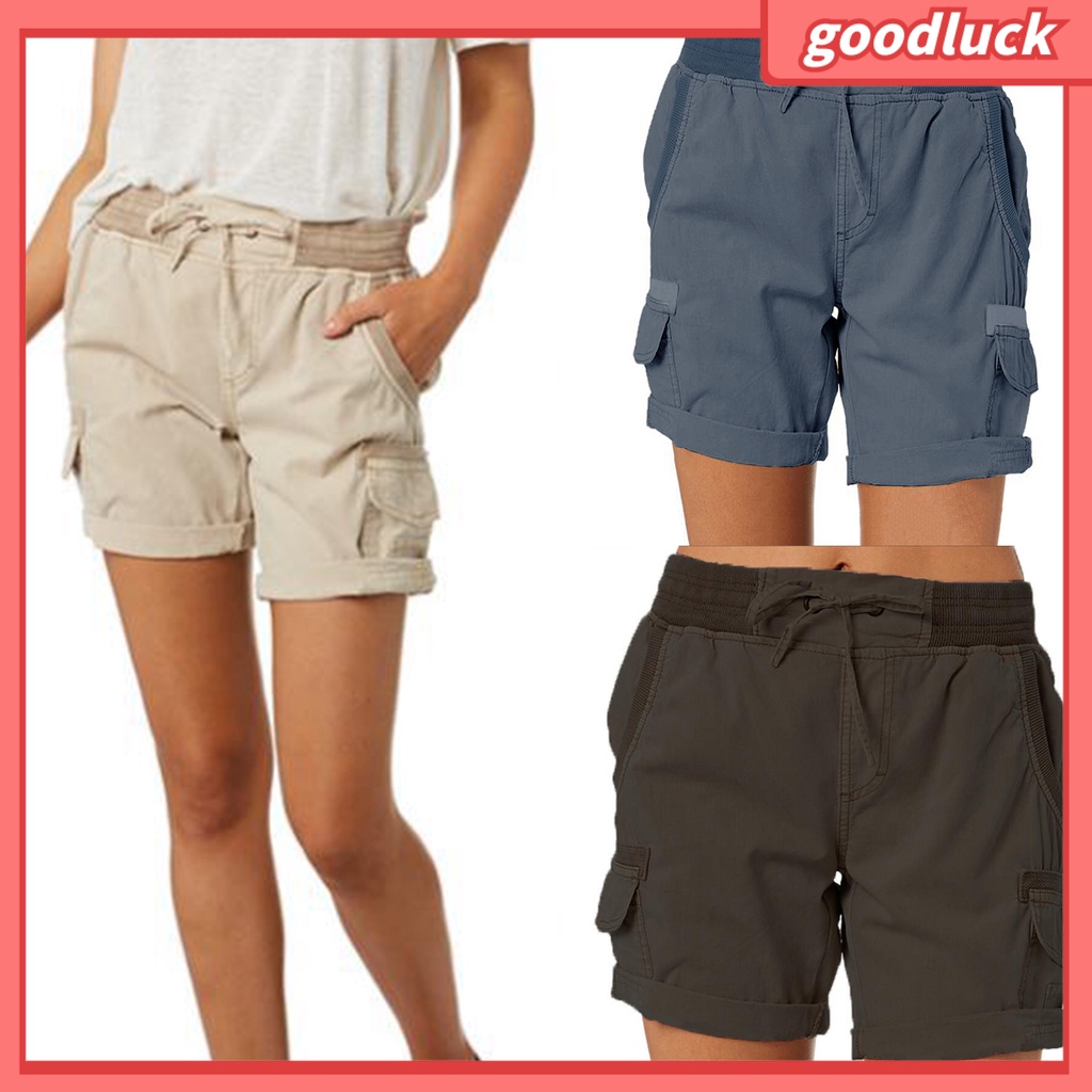 Quần Short Màu Trơn Cột Dây Đơn Giản Dùng Tập Yoga Thời Trang Mùa Hè Cho Nữ