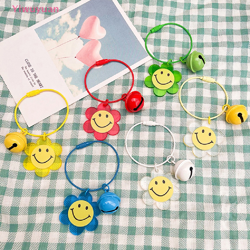 < Yiwuyuan > Móc Khóa Acrylic Trong Suốt Hình Hoa Hướng Dương Dễ Thương Mới