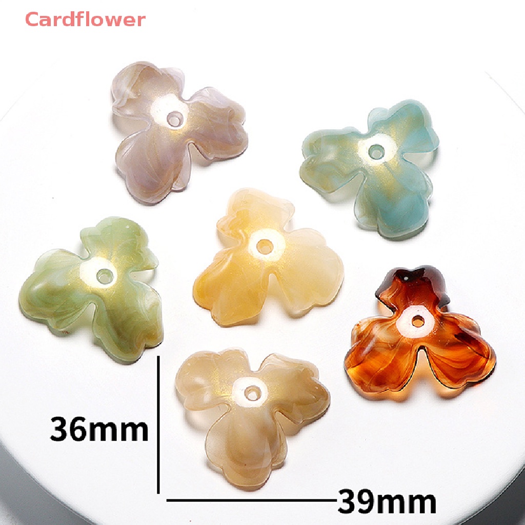 10 Bông Hoa Bằng Acrylic Kích Thước 39x36mm Trang Trí Quần Áo Mới