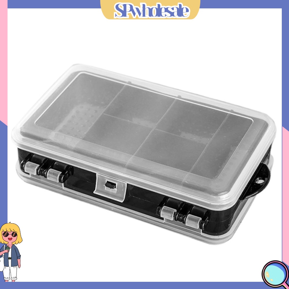 &lt;SPwholesale&gt; Hộp Nhựa Trong Suốt 10 Ngăn Đựng Trang Sức Ốp