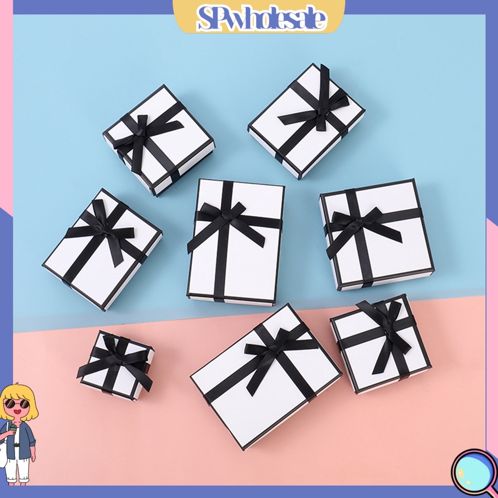<SPwholesale> Hộp Đựng Trang Sức Thiết Kế Hình Nơ Bằng Giấy Dùng Làm Quà Tặng / Trang Sức / Tiệc Cưới