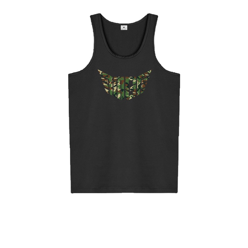 Áo Ba Lỗ Thể Thao Phối Lưới Thoáng Khí Khô Nhanh In Họa Tiết Plus Size Cho Nam