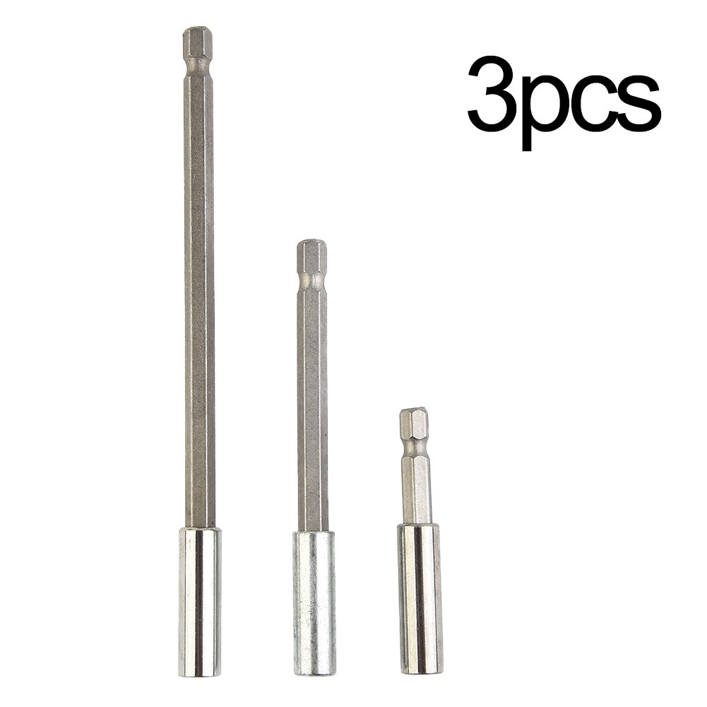 Set 3 Giá Đỡ Đầu Tua Vít Lục Giác Từ Tính 60 100 150mm 1 / 4 Tháo Gỡ Nhanh Tiện