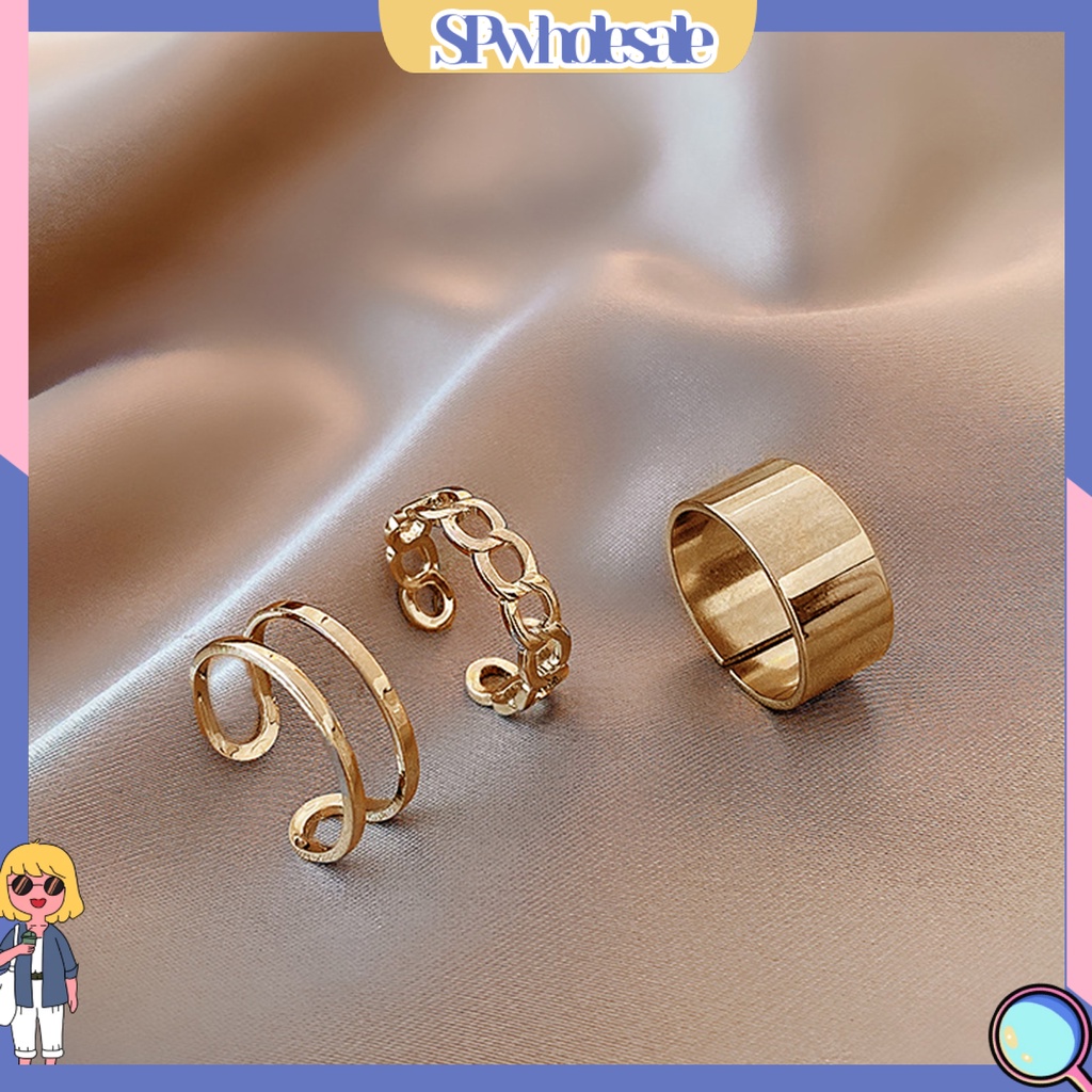 <SPwholesale> Bộ 3 Nhẫn Hở Đeo Khớp Ngón Tay Cá Tính